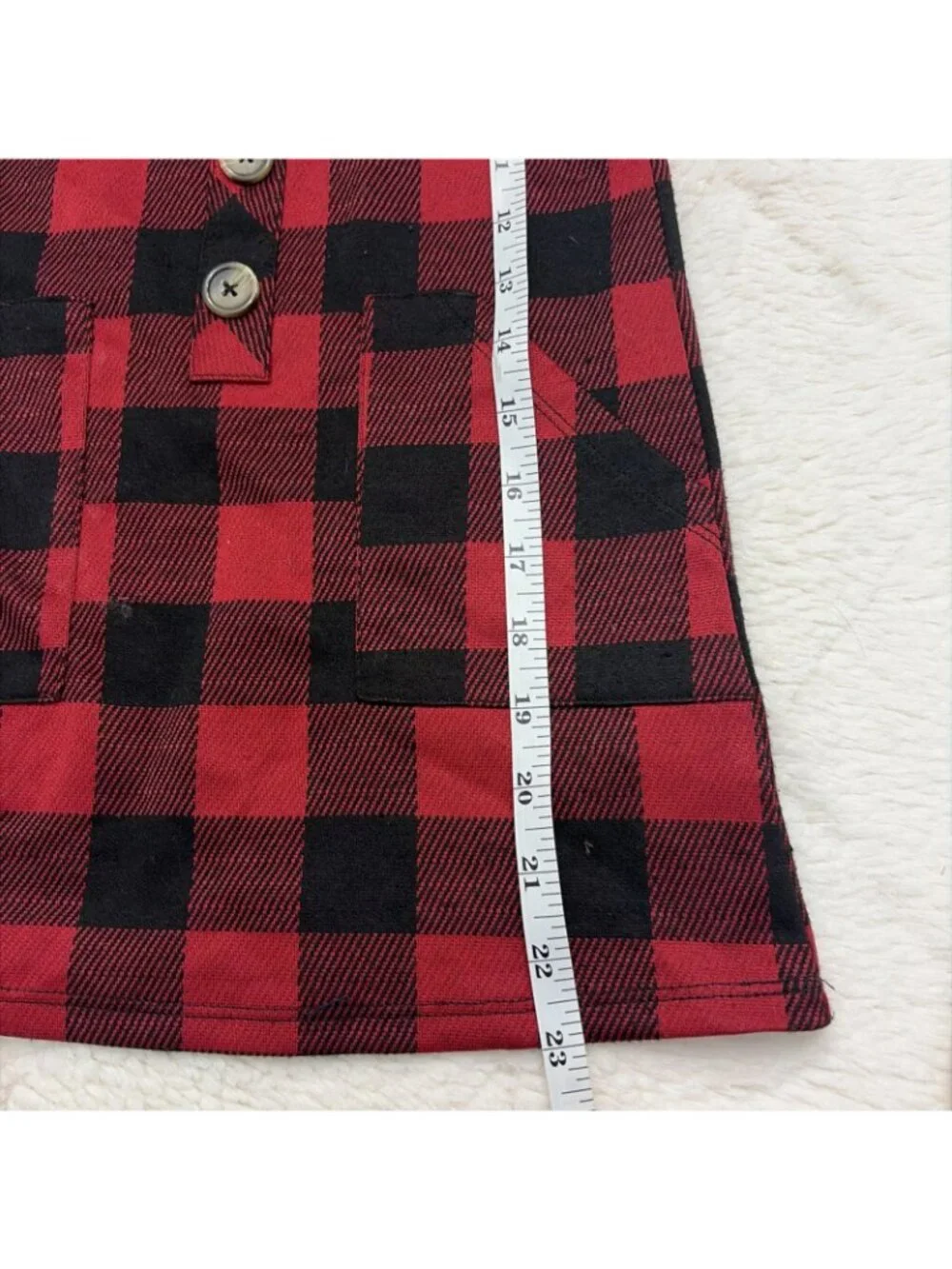 Wonder Nation Girls XS 4-5 Red Buffalo Plaid Dress Country Christmas